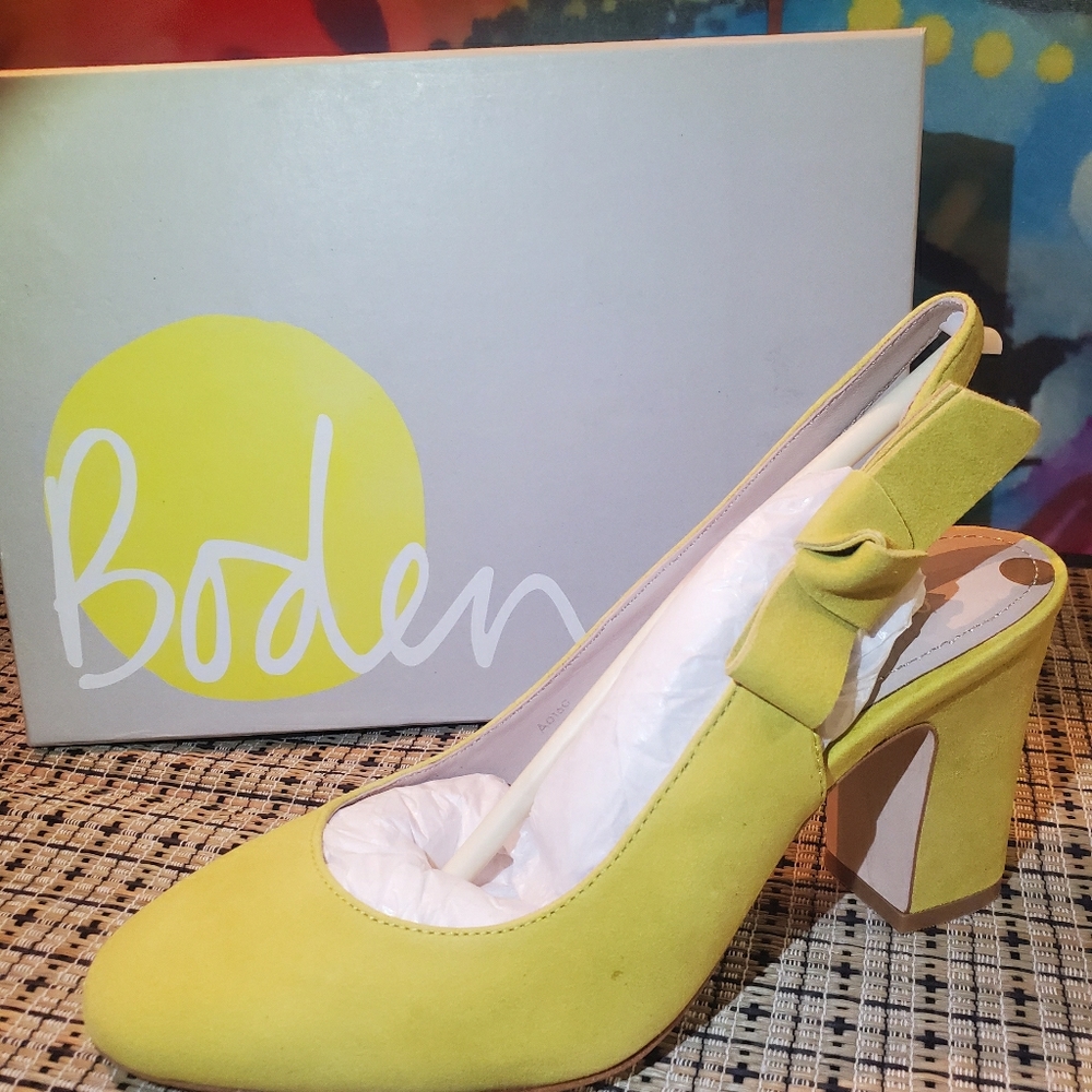 Boden Sued Blocked Heel